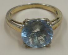 1 Ring mit Stein - 925er Silber vergoldet - brutto 3,78 g