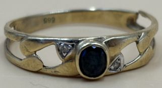 1 Ring mit Steinen verm. Spinell - 585er Gold