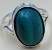 1 Ring mit Stein - 835er Silber - brutto 9,19 g