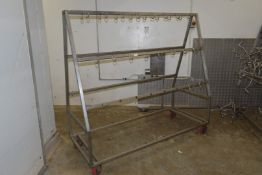 3 x Meat Hanging Offal Trolleys - Mobile on Castor Wheels - Dimensions: H168 x W180 x D76 cms