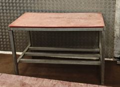 1 x Butchers Prep Table with a Stainless Steel Base and Polytop Worksurface