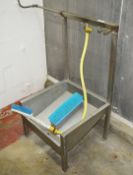 1 x Stainless Steel Boot Washer with Brushes and Hose