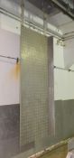 1 x Industrial Suspended Checker Plate Sliding Splashback Partition Panel for Abattoirs