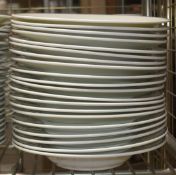 20 x Ceramic Wide Border Bowls - 28cm Wide