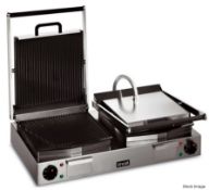 1 x LINCAT 'Lynx 400 LPG2' Commercial Electric Counter-top Twin Ribbed Contact Grill - ORP £1,022