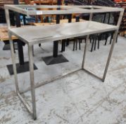 1 x Stainless Steel Backbar Shelf Unit - Dimensions:  cms - Removed from a Restaurant