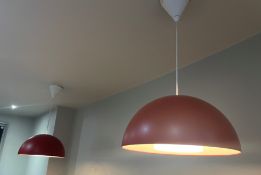 4 x Red Pendant Lights - Ref: AC153 - CL1066 - Location: Altrincham