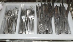1 x Large Collection of Prezzo Branded Stainless Steel Knife and Forks with Sorting Tray