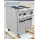 1 x LINCAT Twin Fryer in Stainless Steel - Dimensions: H107 x W60 x D72cm - Ref: GSG160 - CL999 -