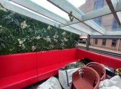 1 x Red Banquette Seating - Ref: AC140 - CL1066 - Location: AltrinchamDescription:Dimensions (