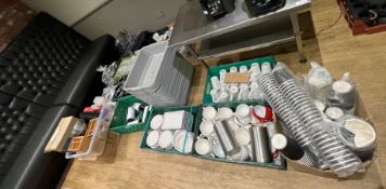 1 x Selection Of Catering/Kitchen Accessories And Café Network Equipment - Cups, Saucers, Trays,