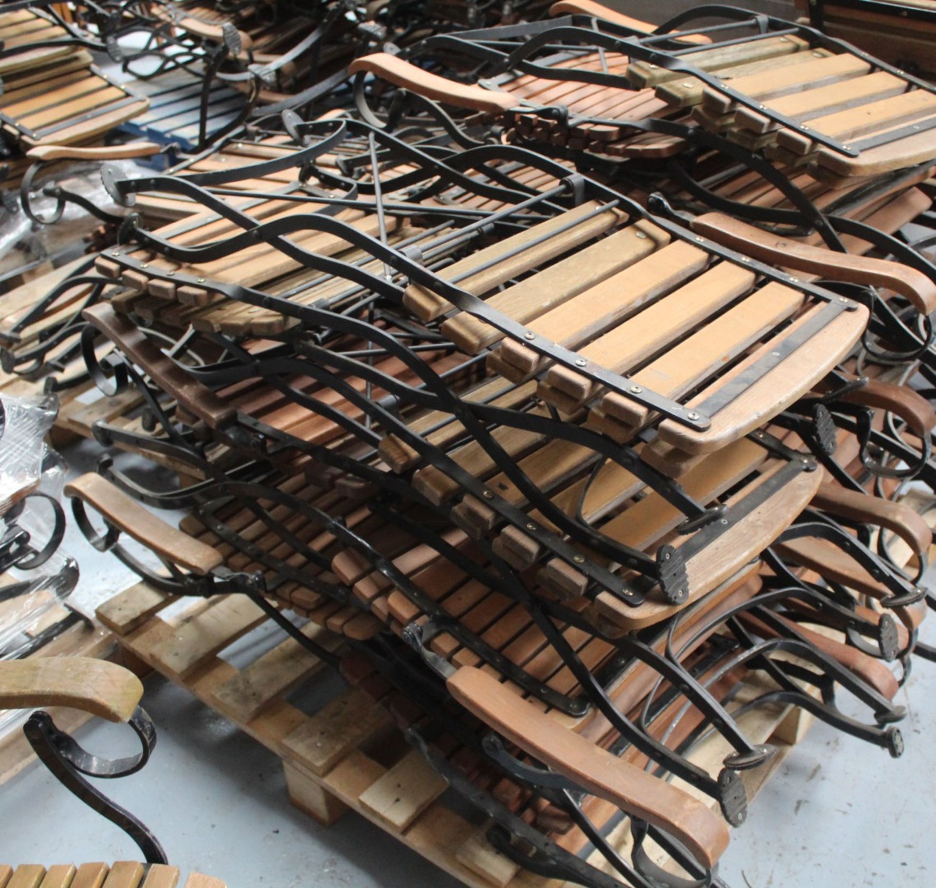 4 x Fontenay Garpa Outdoor Belle Époque Style Folding  Bistro Garden Chairs - Teak Wood with a Steel - Image 2 of 5