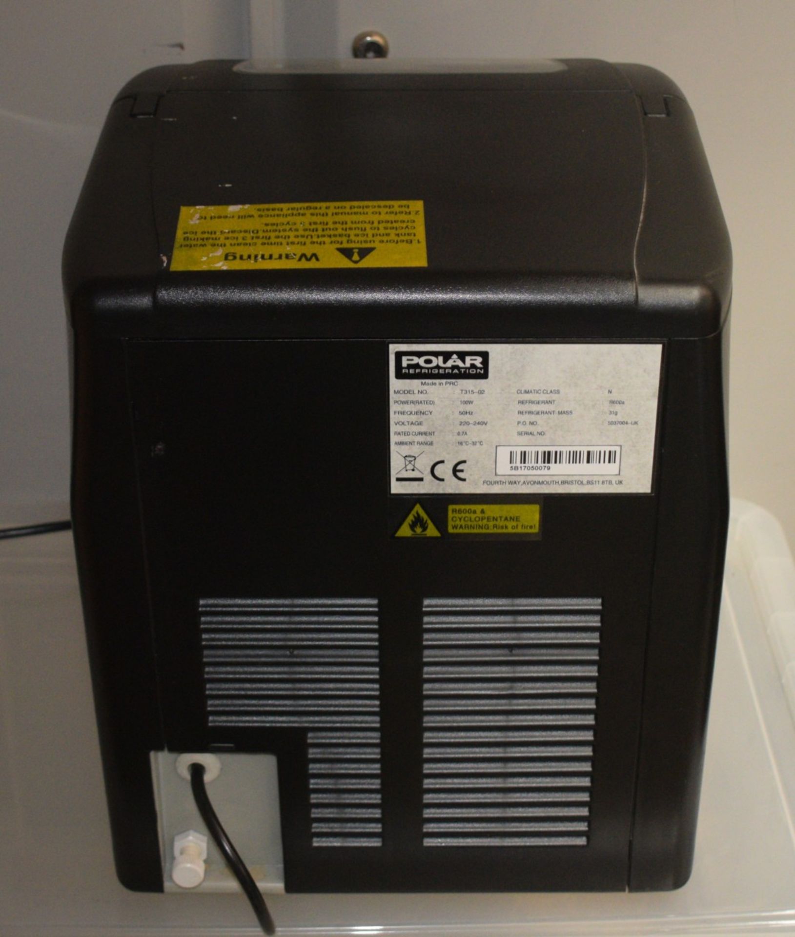 1 x Polar T315 Countetop Ice Cube Maker - Capacity 11kg - 230v - Dimensions: H38 x W30 x D38 cms - Image 7 of 7