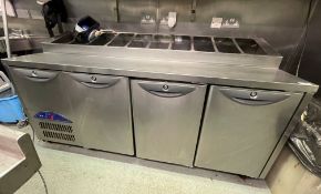 1 x WILLIAMS 3-Door Refrigerated Salad Prep Counter - Ref: AC108 - CL1066 - Location: