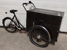 1 x Christiania Three Wheel Event Bike - Single Speed Bike Featuring A Secure Box With Gas Lift