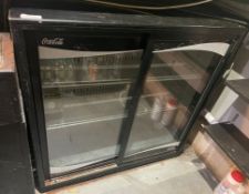 1 x Sliding 2-Door Bar Fridge - Ref: AC127 - CL1066 - Location: AltrinchamDescription:This