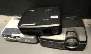 3 x Assorted Movie Projectors - Brands Include NEC, Viewsonic and Optoma
