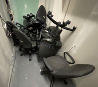 9 x Grey Office Swivel Chairs