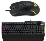 1 x Asus TUF K1 RGB Gaming Keyboard & M3 Programmable Mouse Set - New Boxed Stock - RRP £74.99 -