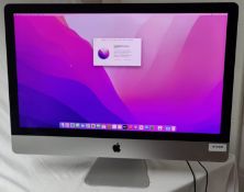 1 x Apple iMac 27 Inch Desktop Computer - Late 2015 with a 5K Display - Features an Intel Core i7