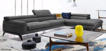 1 x ROCHE-BOBOIS 'Cinephile' French Designer Sectional Corner Sofa with Adjustable Backrests in Grey