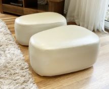 Pair of Modern Upholstered Pouffs Footstools - Ref: AAS187 / KIT - CL1049 - NO VAT ON THE HAMMER -