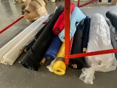 Over 20 x Rolls of Fabric - Includes Rolls of Unused and Part Used Fabric
