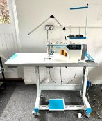 1 x Jack A4E Direct Drive Lockstitch Industrial Sewing Machine with Table and Foot Lifter - 240v