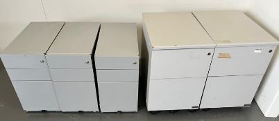 6 x Office Drawer Pedestals - Dimensions: H56/65 x W30/42 x D56/59 cms