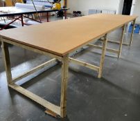 1 x Bespoke 16ft Fabric Preparation Workbench - Dimensions: H93 x W380 x D122 cms