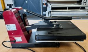1 x Hix Basix B-400 15 x 15 Heat Press - 220v - Dimensions: H37 x W39 x D63 cms