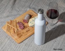 24 x Palma 800ml Double Walled Metal Bottles In White/Silver - Ref: TSC500681/NPS17 - CL945 -