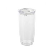 36 x Clear Ivan Drinking Tumblers With Clear Sip Through Lids Featuring Push Slide Shutters To