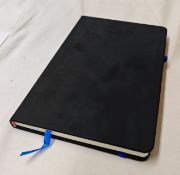 50 x Ebony Notebooks With Blue Ribbon Marker - Ref: 401020.03.04/NPS11 - CL945 - Location: