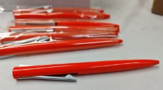 500 x Orange Ballpens With A Silver Clip - Ref: 101018.10.25/NPS42 - CL945 - Location: WA14Condition