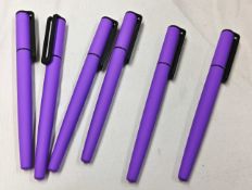 500 x Rainbow Clip Ball Pens In Purple - Ref: TSC100997.14/NPS40 - CL945 - Location: WA14Condition