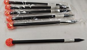 84 x Ice London Glitterball Pencils - Fluorescent Orange - Ref: ICE200216/NPS41 - CL945 -