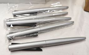 500 x Silver Ballpens With A Black Clip - Ref: 101019.25.03/NPS42 - CL945 - Location: