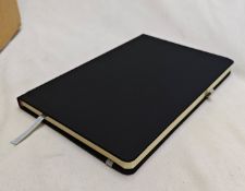 50 x Ebony Notebooks With Silver Ribbon Marker - Ref: 401020.03.25/NPS9 - CL945 - Location: