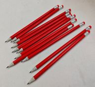 250 x Recycled Newspaper Pencils In Red - Ref: 682002/NPS41 - CL945 - Location: WA14Condition