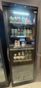 1 x Tefcold UR400G Single Door Display Fridge in Black - From an Artisanal Bistro, Coffee Shop and