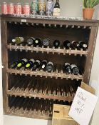 1 x Rustic Wooden Wine Rack Unit Storage Cabinet - From an Artisanal Bistro and Coffee Shop
