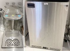 1 x AUTONUMIS 'Milkshot' Commercial Milk Dispenser & Refrigerator in a Freestanding Steel Counter