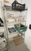 1 x Heavy-Duty 1.8-Metre Tall Chrome Wire Shelving Unit - From an Artisanal Bistro and Coffee Shop