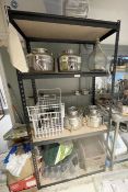 1 x Heavy-duty Metal Shelving Unit - From an Artisanal Bistro and Coffee Shop located in the