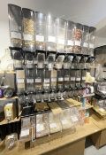 1 x Wall-mounted Bulk Food Dispenser Unit, 1.7-Metres Tall - From an Artisanal Bistro and Coffee