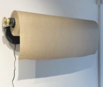 1 x Wall-mounted Brown Kraft Paper Dispenser with Roll - From an Artisanal Bistro and Coffee Shop