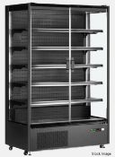 1 x TEFCOLD Commercial Multideck Double Door Retail Display Fridge - Model: PC1250B - From an