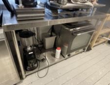 1 x Diaminox 150cm Stainless Steel Prep Table For Professional Kitchen - Original RRP £299.99 - From