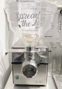 1 x WENUTBUTTER Commercial Nut Butter Machine with Hopper - From an Artisanal Bistro and Coffee Shop